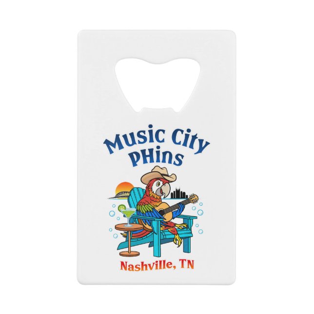 Music City Phins Credit Card SS Bottle Opener (Front)