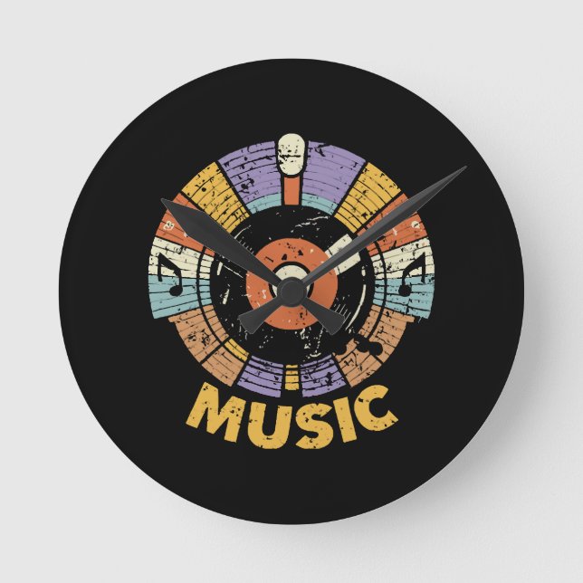 music classic retro round clock (Front)