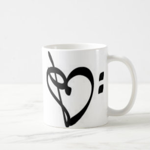 Music Clef Heart Mug