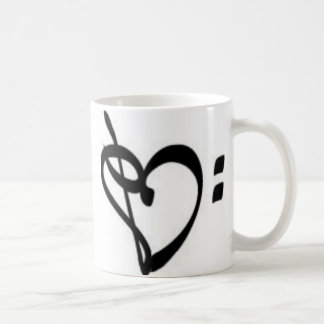 Music Clef Heart Mug