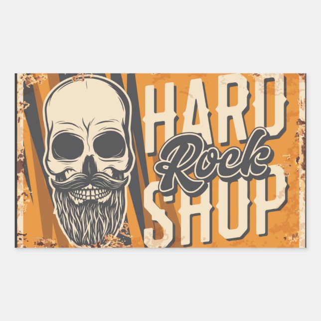 Music club rectangular sticker (Front)