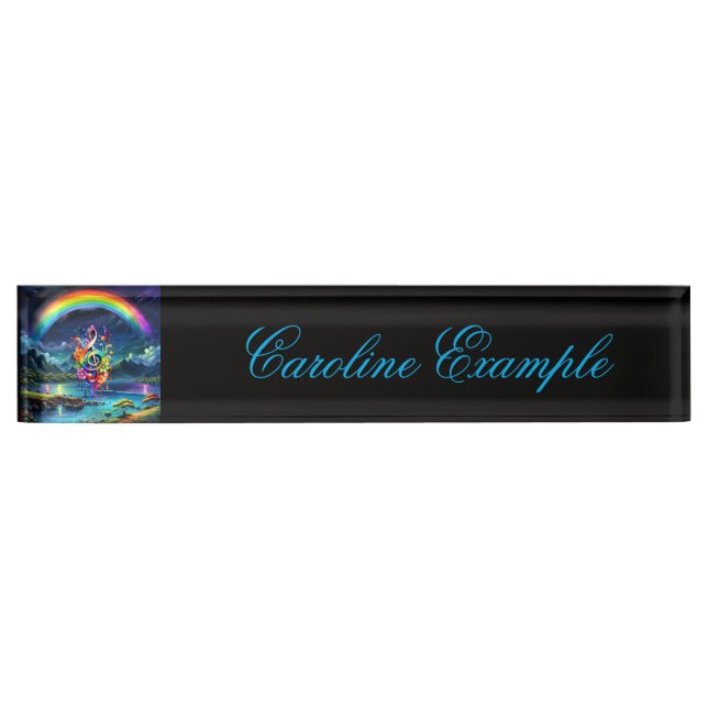 Music, colourful clef nameplate (Front)