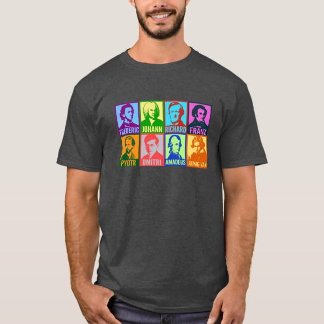 Music Composer | Colourful Pop Art Musician T-Shir T-Shirt (Front)