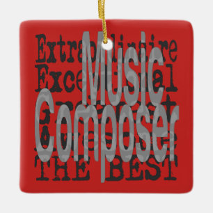 Music Composer Extraordinaire Ceramic Tree Decoration