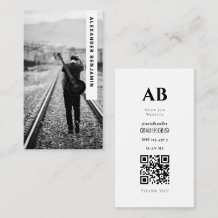 Music Composer Photo QR Code Business Card