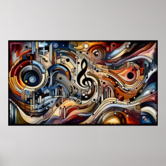 Music composition - lyrical abstract piece 01 poster