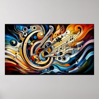 Music composition - lyrical abstract piece 02 poster