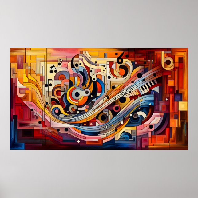 Music composition - lyrical abstract piece 08 poster (Front)