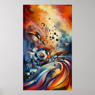 Music composition - lyrical abstract piece 13 poster