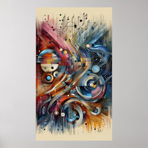 Music composition - lyrical abstract piece 16 poster