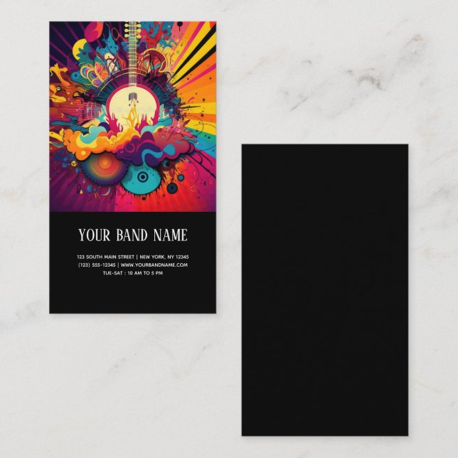 Music Concert Guitarist business card (Front/Back)