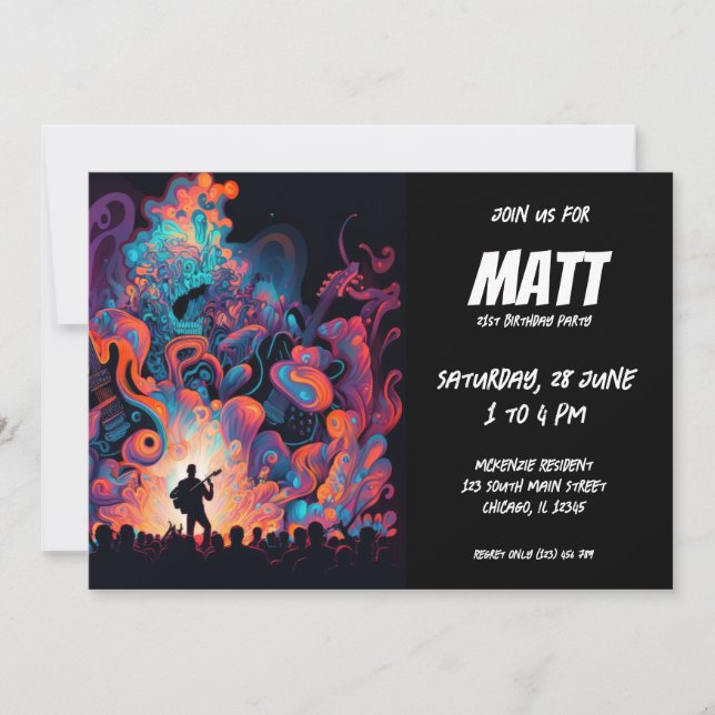 Music Concert Guitarist Invitation (Front)
