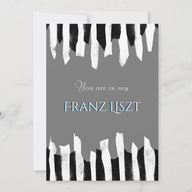 Music Concert house party Piano abstract Invitation (Front)