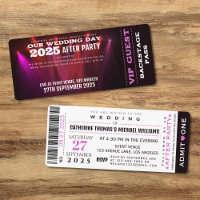 Music Concert VIP Ticket And RSVP Wedding