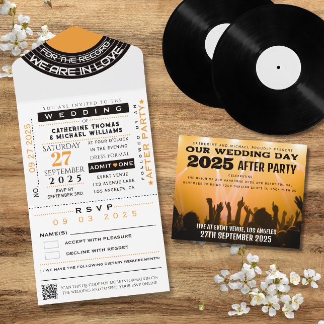 Music Concert VIP Ticket With RSVP Wedding All In One Invitation (Creator Uploaded)