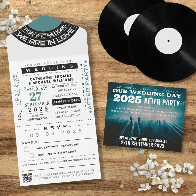Music Concert VIP Ticket With RSVP Wedding All In One Invitation (Creator Uploaded)