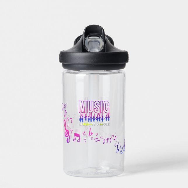 Music Connects People | 14oz Water Bottle (Front)