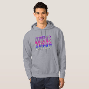 Music Connects People   Men Hoodie