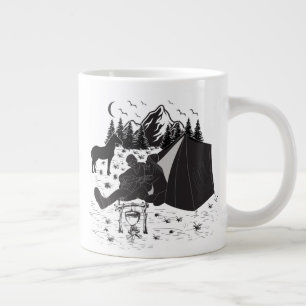 Music couple camping For celebrating valentine's Large Coffee Mug