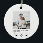 Music Couple Love Song Christmas Ceramic Ornament<br><div class="desc">Custom Picture Music Couple Love Song Christmas Ornament. Personalised couple photo song plaque design.</div>