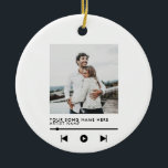 Music Couple Love Song Christmas Ceramic Ornament<br><div class="desc">Custom Picture Music Couple Love Song Christmas Ornament. Personalised couple photo song plaque design.</div>