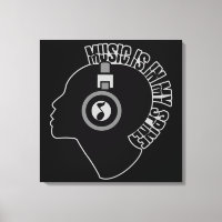 Music custom colour canvas print