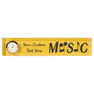 MUSIC custom desk nameplate