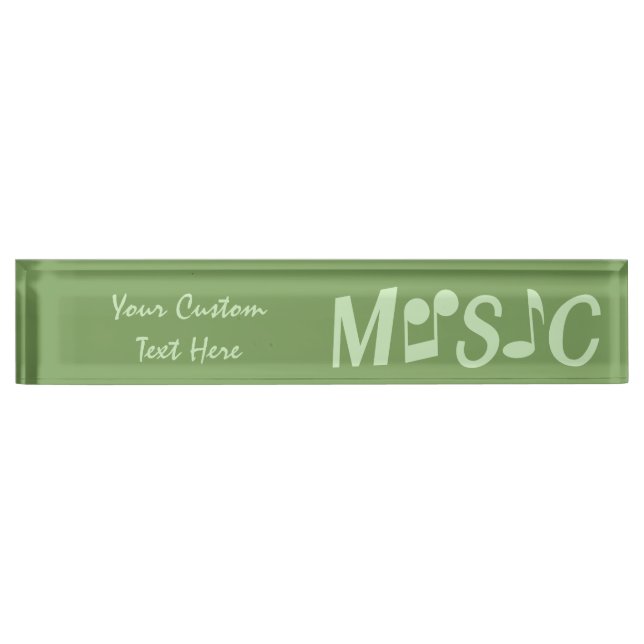 MUSIC custom desk nameplate (Front)