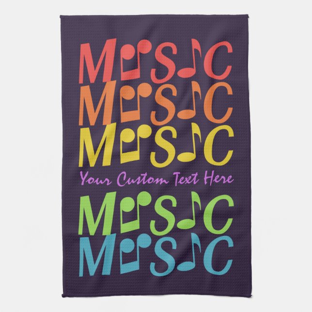 MUSIC custom hand towel (Vertical)