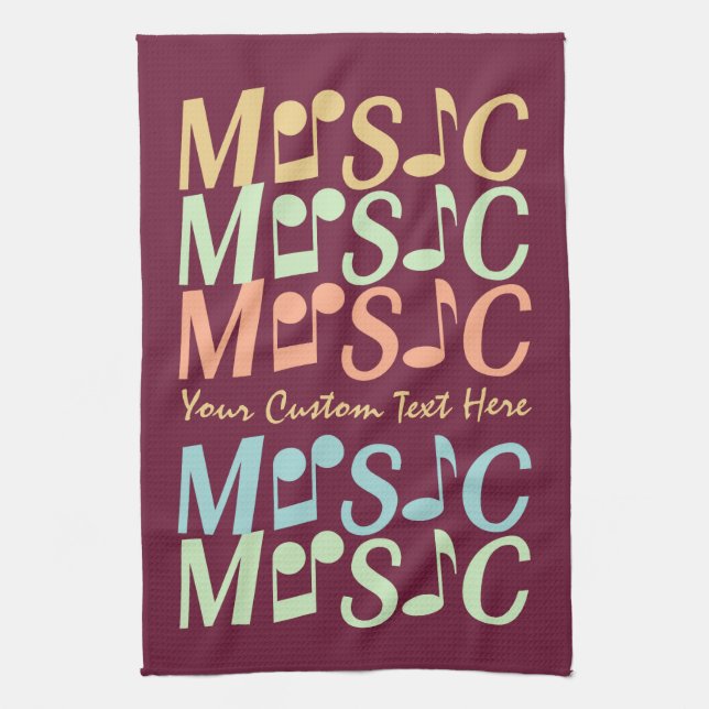MUSIC custom hand towel (Vertical)
