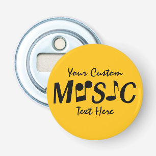 MUSIC custom text & colour bottle opener