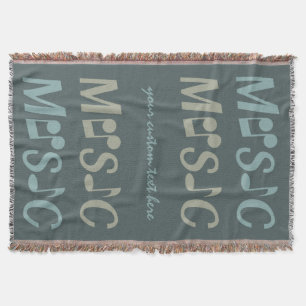 MUSIC custom throw blanket