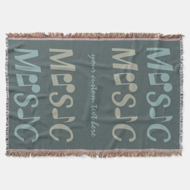 MUSIC custom throw blanket (Front)