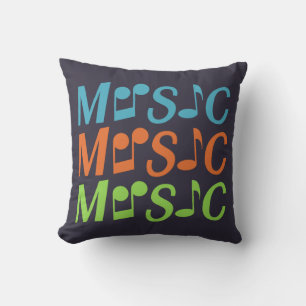 MUSIC custom throw pillow