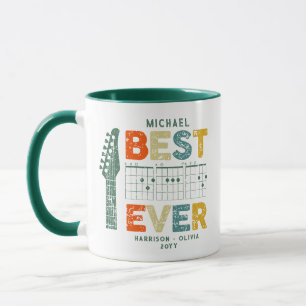 Music Dad Best Dad Ever Guitar Chords Personalised Mug