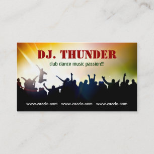 music dance business card