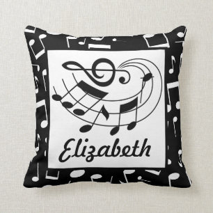 Music Design Personalised Musical Notes Pillow