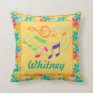 Music Design Personalised Musical Notes Pillow