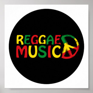 Music design, reggae art poster