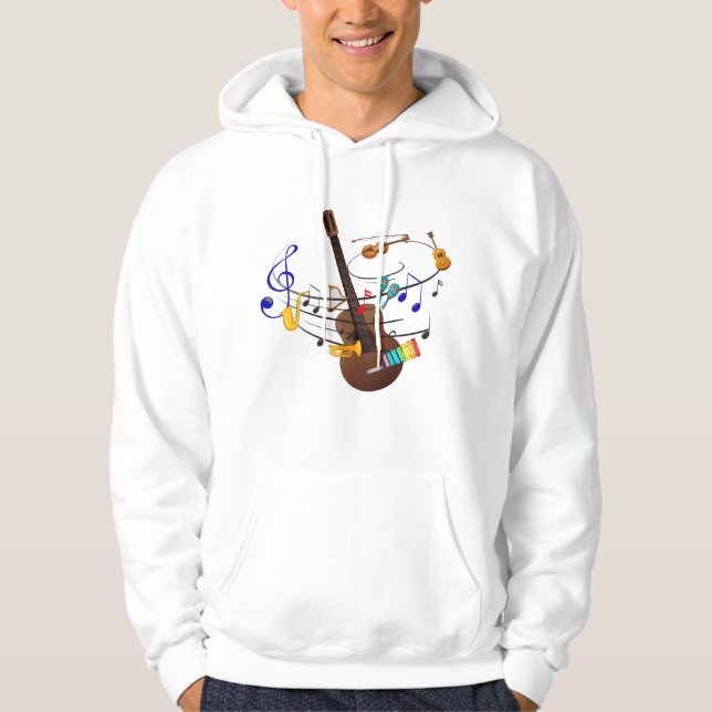 MUSIC DESIGN T-SHIRT HOODIE (Front)