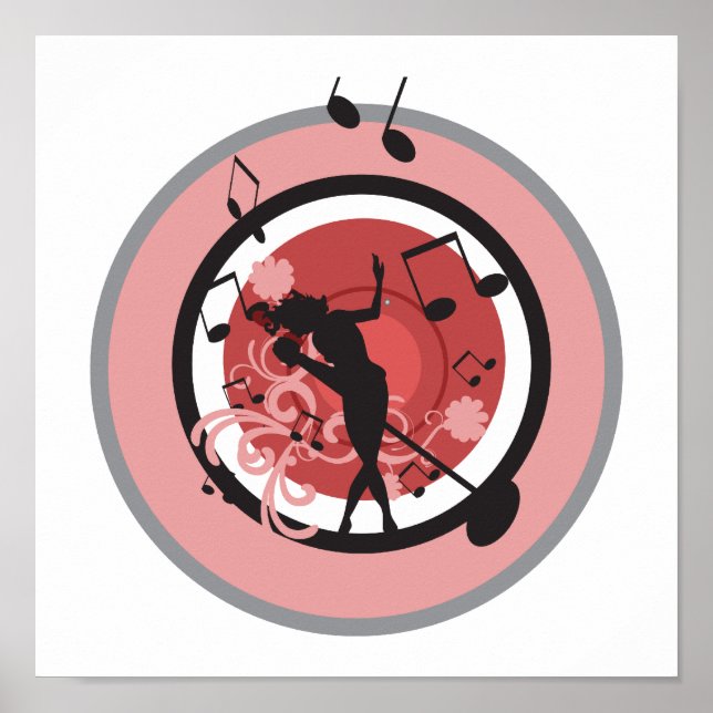 music diva vector poster (Front)