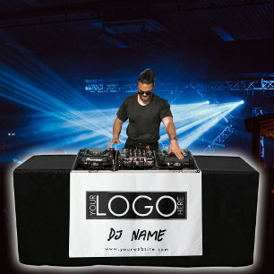 Music DJ Business Logo Modern Table Runner Banner Tapestry