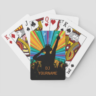 Music DJ custom text playing cards