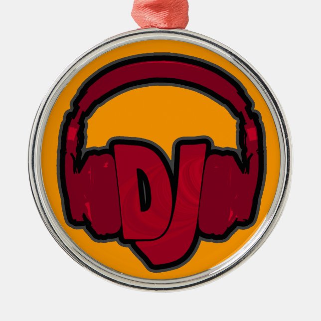 music DJ headphone Metal Tree Decoration (Front)