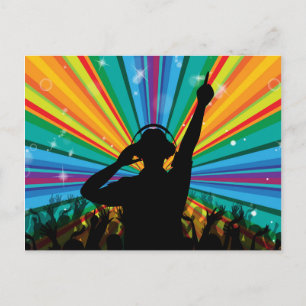 Music DJ postcard