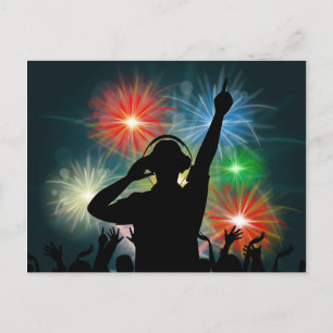 Music DJ postcard