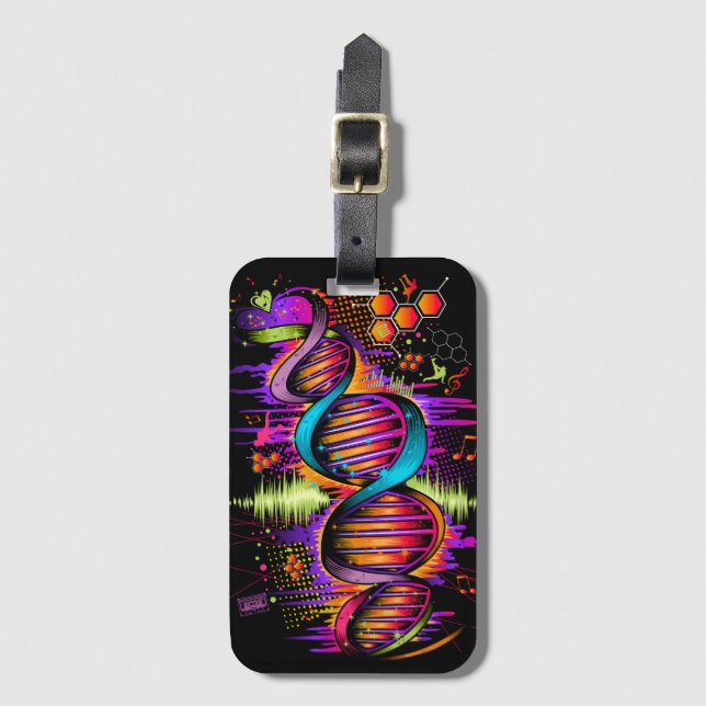 Music DNA Luggage Tag (Front Vertical)