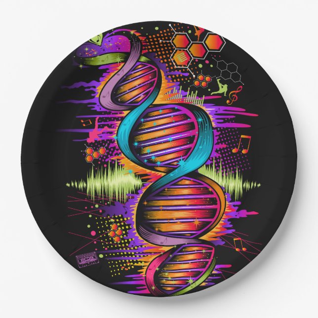 Music DNA Paper Plate (Front)