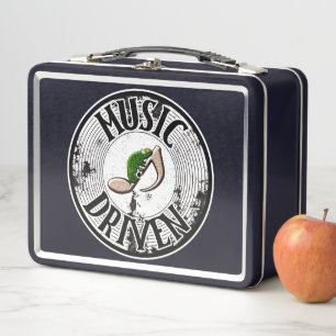 Music driven  metal lunch box