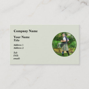 Music - Drummer in Pipe Band Business Card